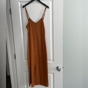 Faux button down dress with belted cardigan